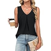 Blooming Jelly Womens Summer Button Down Tank Tops Work Dressy Casual Blouses Pleated Sleeveless Trendy Shirts 2025