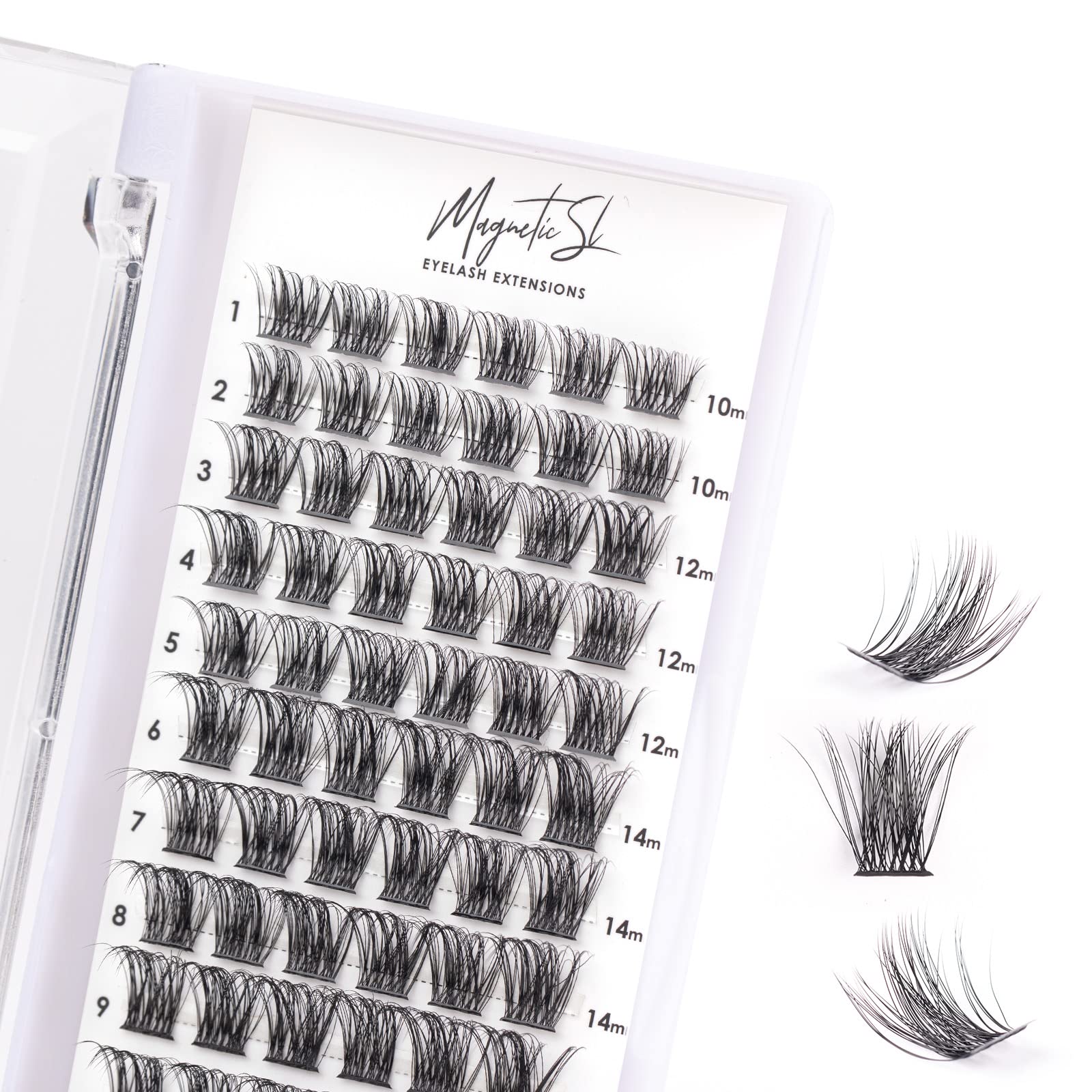 Individual Lashes 72 Cluster Lashes False Eyelashes Natural Look D-Curl Individual Lash Clusters Soft Eyelashes DIY Cluster Eyelash Extensions Mix Length 10-16MM-DM17