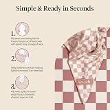 Kitsch XL Microfiber Hair Towel Wrap Terracotta Checkered 40x24 in view 7