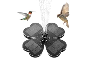 RAESOOT Lucky Clover Solar Water Pump for Pond, Solar Fountain Pump for Bird Bath, Floating Solar Powered Water Pump for Garden Backyard Pond Pool, Outdoor Decor Summer Gifts for Mother