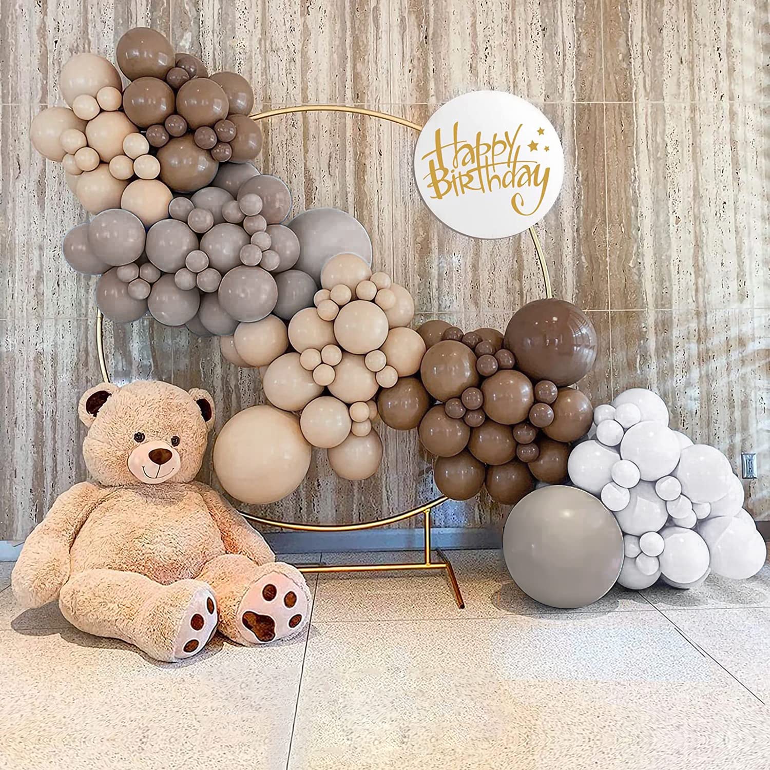 Apricot Balloon Arch Kit – 144pcs Coffee Balloons Garland Kit with Some Extra Balloons for Wedding Decorations, Christening Decorations and Other Parties & Celebrations