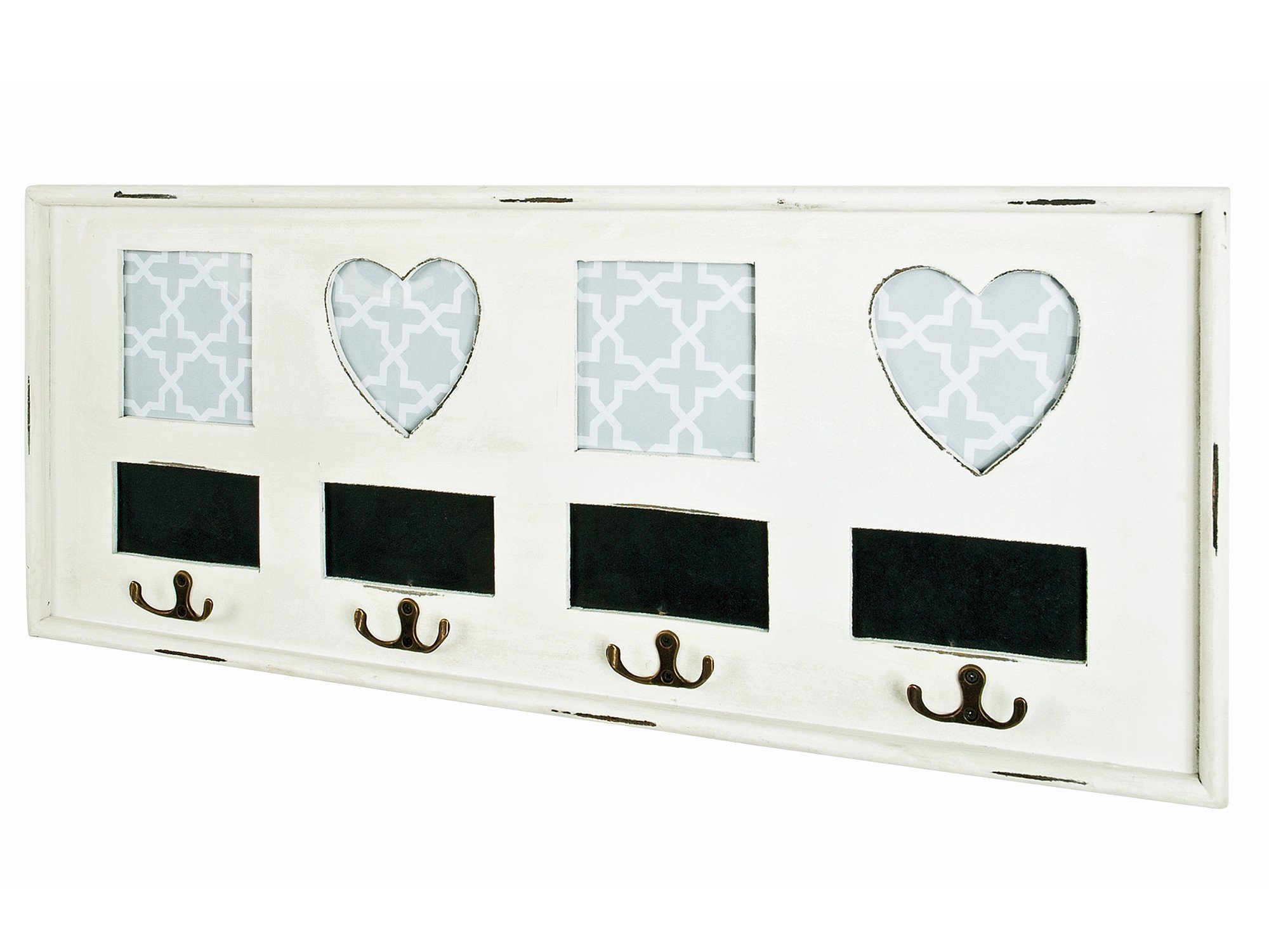 HAKU Wardrobe Antique White, Solid Wood, Mdf - Dim.: W 63 cm X H 26 cm X D 3 cm, Style: Industrial — image 1