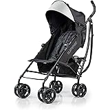 Summer 3Dlite Convenience Stroller, Jet Black - Lightweight Stroller with Aluminum Frame, Large Seat Area, 4 Position Recline