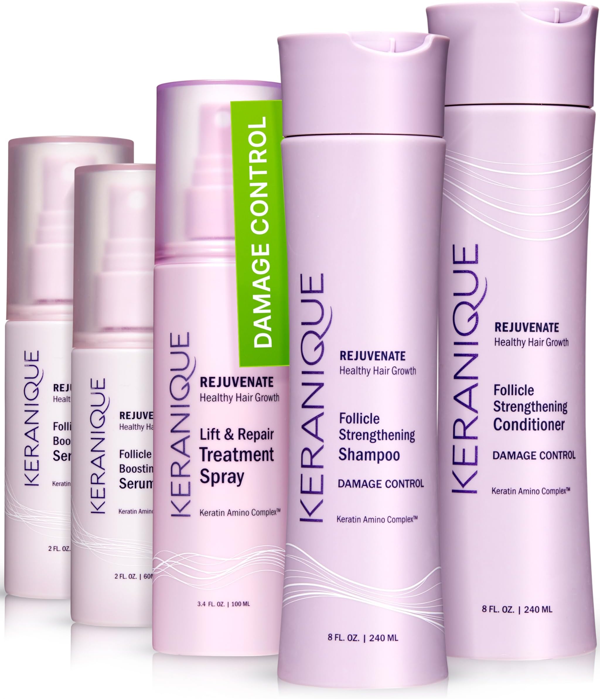 Keranique Damage Control Set for Thinning Hair Shampoo and