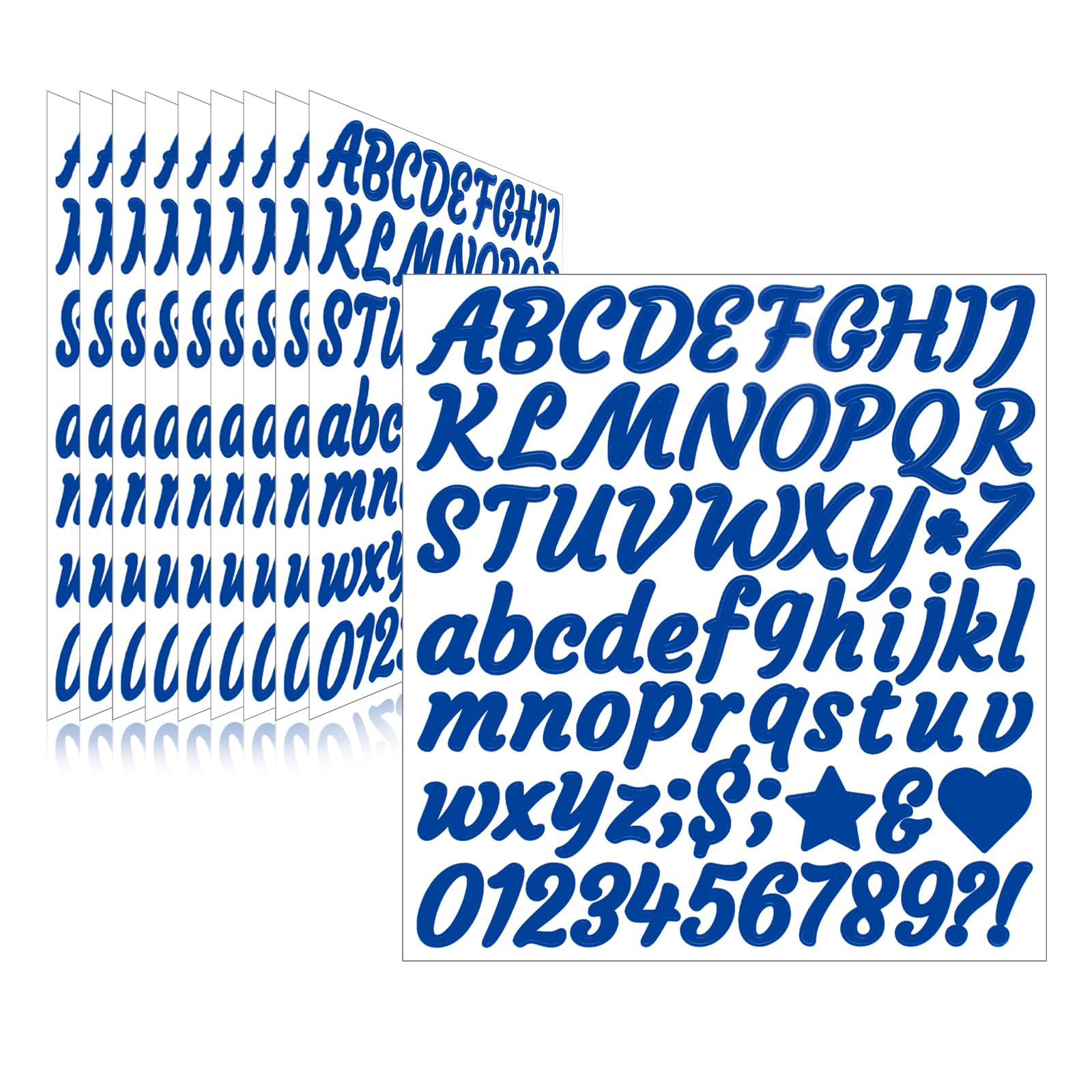 Llewyn 730 Pieces 10 Sheets Letter Stickers,Self