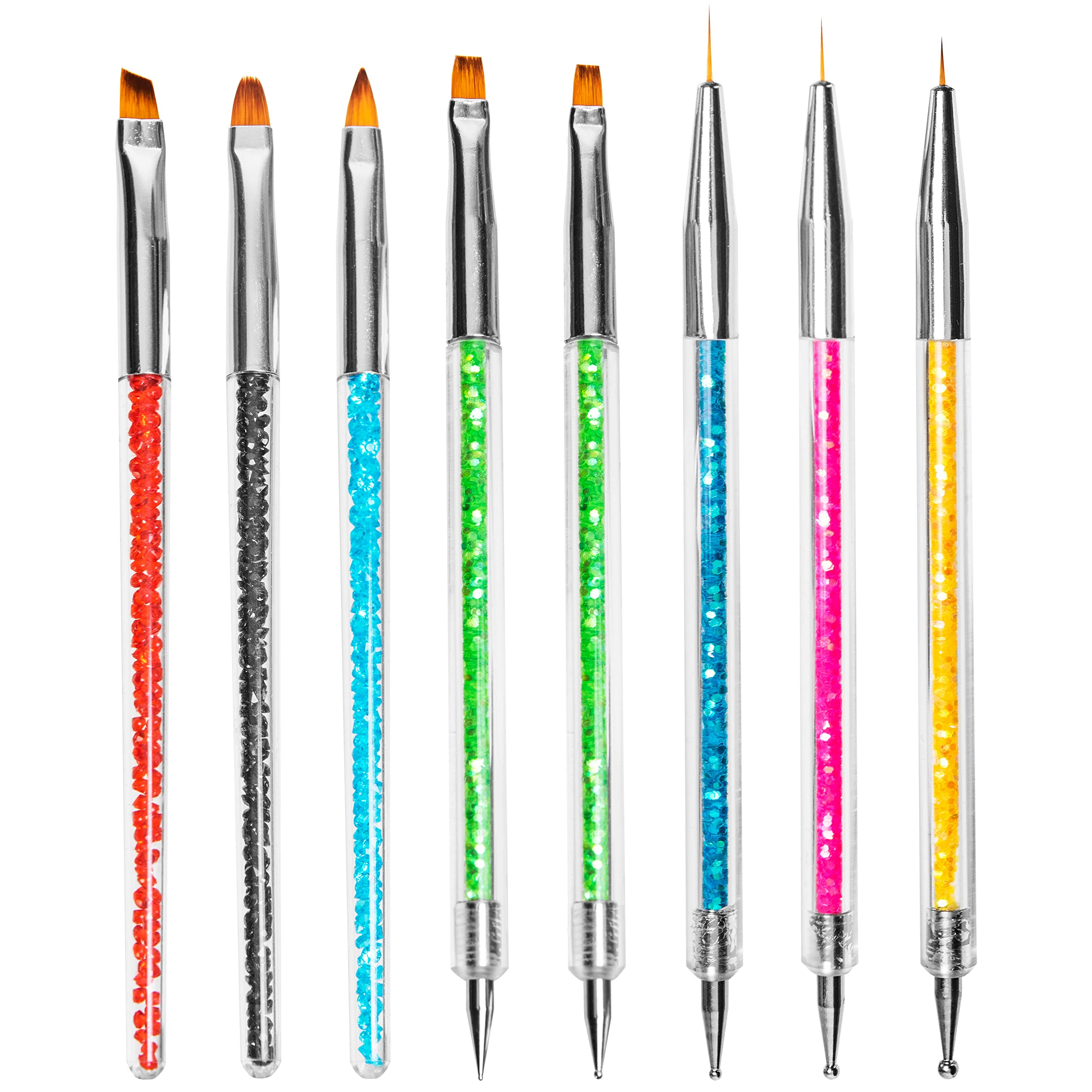 Create Stunning Nail Art with HOMEREVEL Brush Set - 8 Nail Art Brushes for Precise Designs and Fine Detailing - Perfect for Salons and DIY at Home