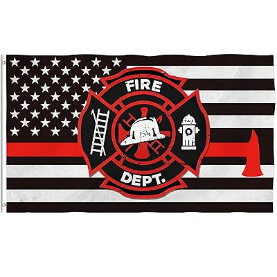 Bonsai Tree Thin Red Line Firefighter Flag 3x5 Ft Double Sided and Double Stitched Police Flags with Brass Grommets American Garden House Outdoor Banners