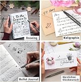 APOGO Calligraphy Pens 6 Pack Beginner Brush Pen Set Black Inks view 6
