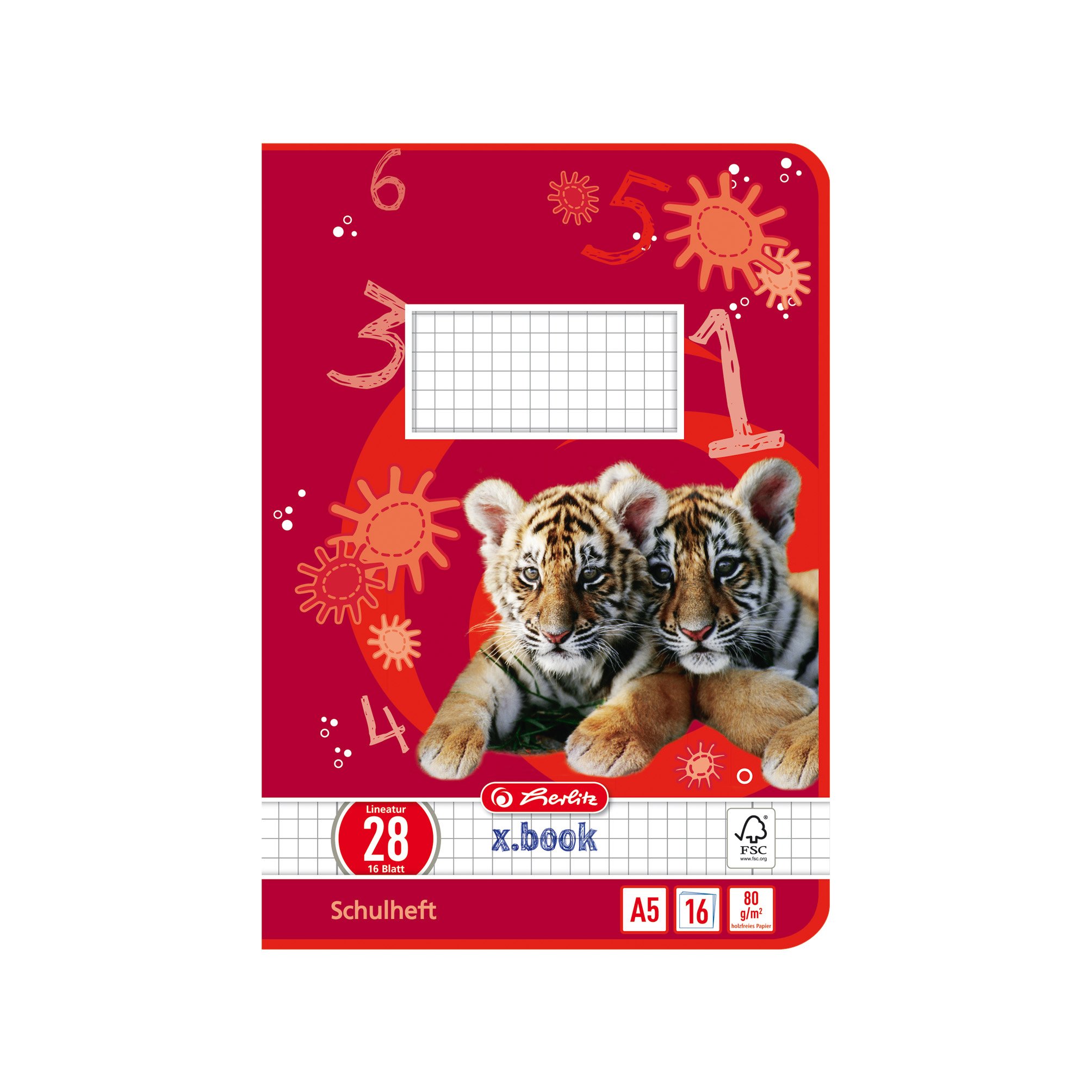 Herlitz 11322625 Exercise Book DIN A5, Lineatur 6/Blank