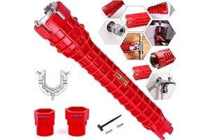 HDWY 8 in 1Multifunctional Kitchen Faucet Sink Basin Wrench, Kitchen Drain Tub Removal nut Plumbing Plumber, for Tight Spaces Installation and Repairs Tools