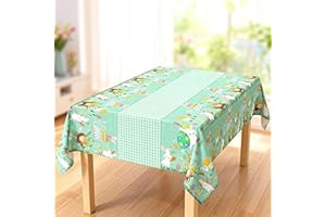 Easter Themed Rectangular Disposable Tablecloth 54x108 Inches Elegant Table Decor for Home Holiday Use