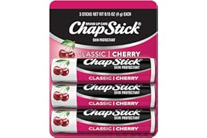 ChapStick Classic Cherry Lip Balm Tubes for Lip Care - 0.15 Oz (Pack of 3)