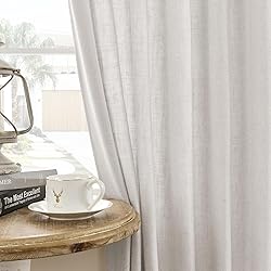 Joydeco Linen Curtains for Living Room,Light