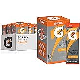 Gatorade Thirst Quencher Powder, Orange, 1.23oz Packets, (80 Pack)