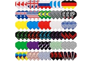 Deetenks 90PCS Dart Flights Dart Flights Replacement Feather Tail Wing for Soft Tip Steel Tip Darts