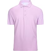 Alex Vando Mens Golf Shirt Moisture Wicking Classic Print Golf Shirts for Men