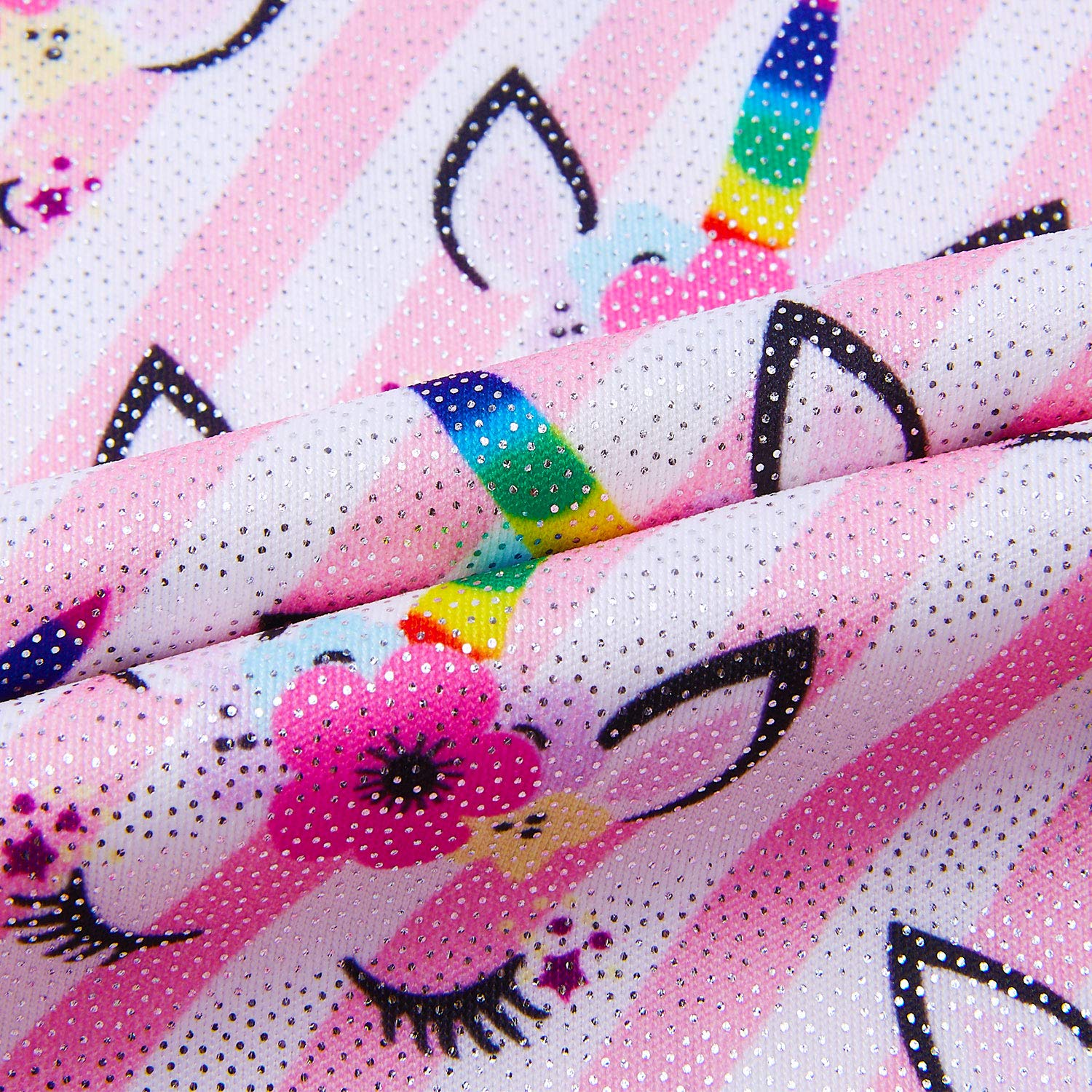 Little Girls Fashion Leotards Pretty Gymnastics Biketards Pink White Stripes Floral Unicorns Pattern 6-7 Years Dance Ballet BodySuits Unitard Biketard for Nieces Granddaughter Birthday Gift Present