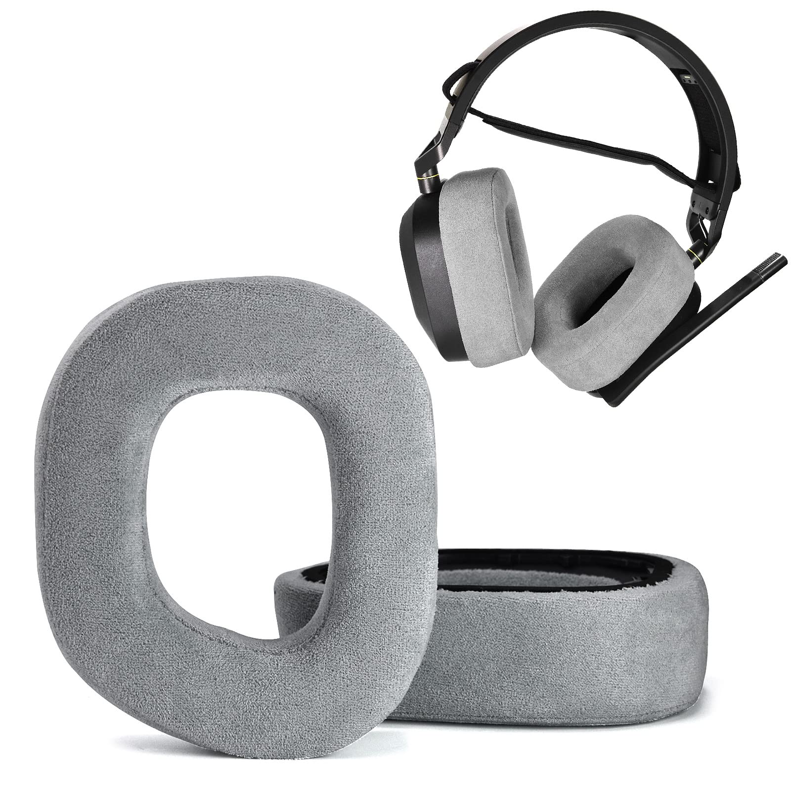 Corsair Replacement Ear Cushion for CORSAIR HS80 RGB Wireless Headphones - Thickened Flannel Ear Pads