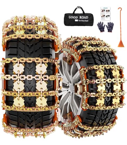 Chaînes à Neige Universelles - Lot De 10 - Pour Pneus De 145 à 295 Mm De Large - Nylon Antidérapant - Faciles à Installer