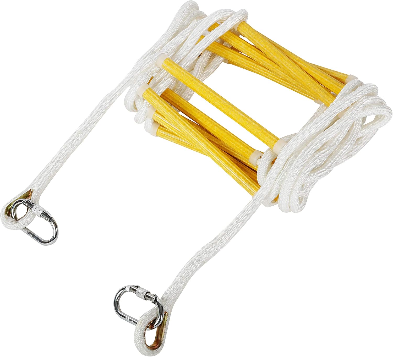 ISOP Rope Ladder Fire Escape 4.1m | 2 Story Houses | Escape Ladder with Snap Hooks | Reusable - Tear Resistant: Kitchen & Dining