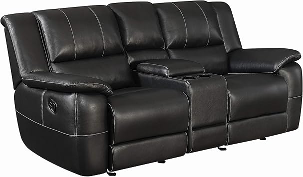 lee sillon reclinable doble con consola color negro