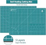Headley Tools Rotary Cutter Set 45mm 5 Blades Self Healing Mat Ruler Clips view 3