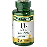 Vitamin D3 by Nature’s Bounty for Immune Support. Vitamin D Provides Immune Support and Promotes Healthy Bones. 125 mcg (5000