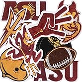 JEFUZH 9PCS Anzona Iron on Patches, Football Patches for Jeans, T-Shirts, Backpacks, Hats and More