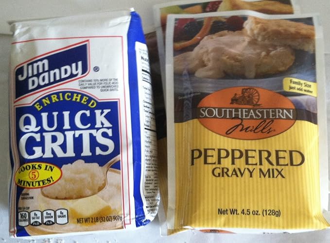 Jim Dandy Quick Grits 2 Lb Package with 3 Packages Peppered