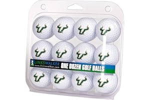 LinksWalker Collegiate Golf Balls 12 Ball Gift Pack Regulation Size 2-Piece Balls