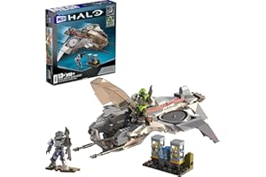 MEGA BRANDS MEGA Halo Action Figure Building Toy, UNSC Arctic Burn Wasp with 342 Pieces and 2 Poseable Figures, for Collectors