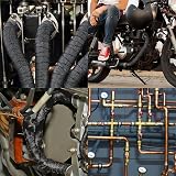 Foneso Car Exhaust Wrap Titanium Black Fiberglass Heat Insulation Roll 5m 10 view 5