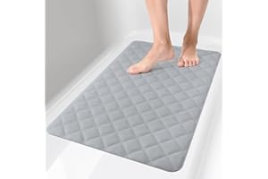Yolife Bathtub Shower Mat Non Slip, Natural Rubber Bath Tub Floor Liner Mats with Strong Suction Cups for Inside Shower Bathr