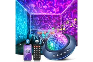 COOLNIGHT Galaxy Projector for Bedroom with 15 White Noises, 144 Lightings+360° Full Coverage+Dimmable Galaxy Projector Lights for Bedroom,Bluetooth Speaker+Timer Galaxy Light Projector for Bedroom, Galaxy Lamp