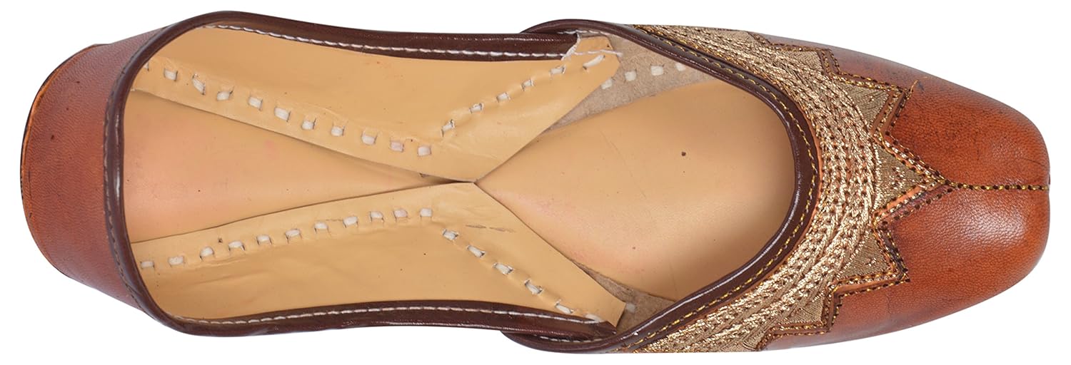 ampereus leather ethnic mojari/jutti for women's and girls