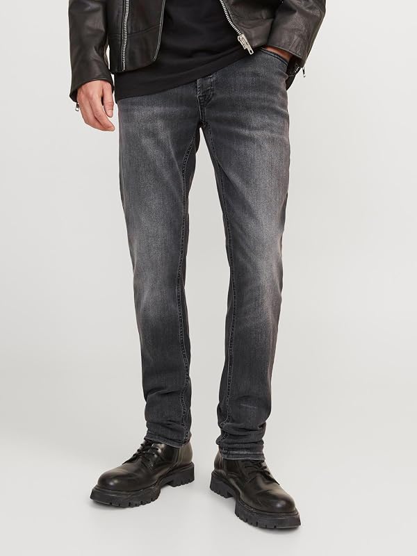 Herren Slim Fit Jeans Glenn Skinny Tapered JJI Glenn ORIGINAL AM, Farben:Schwarz, Größe Jeans:29W / 30L
