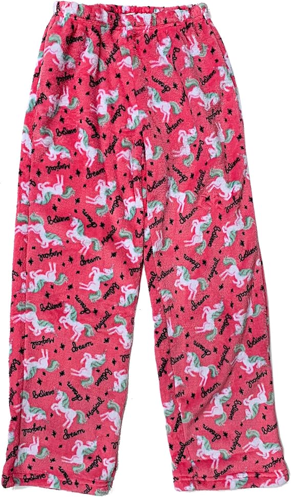 Popular Girl's Fuzzy Fleece Plush Pajama Pants Amazon.ca Clothing