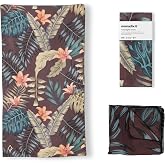 Nomadix Ultralight Towel - Quick Dry &amp; Super Lightweight - Perfect As A Pack Towel to Save On Space - Made with Recycled Materials - Palms Night - 30x54