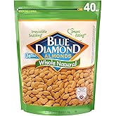 Blue Diamond Almonds Whole Natural Raw Snack Nuts, 40 Oz Resealable Bag (Pack of 1)