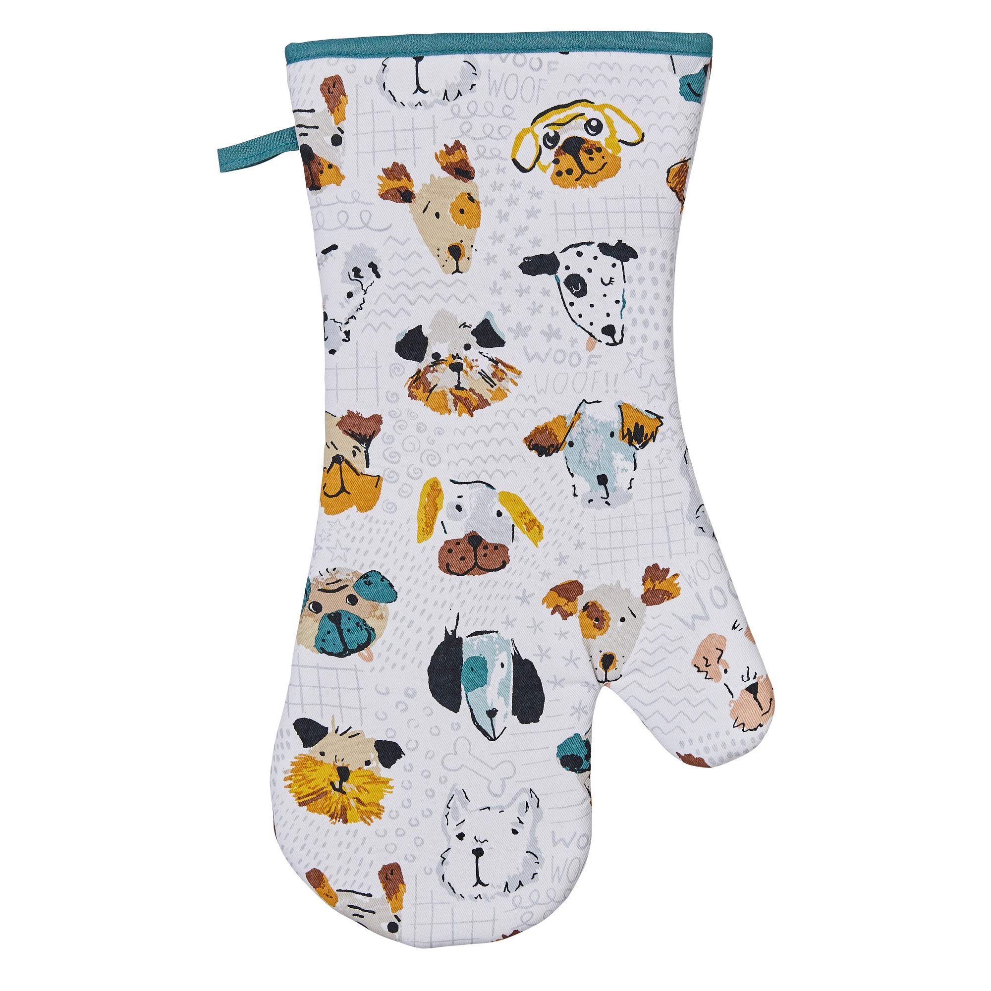 Ulster Weavers Gauntlet Single Oven Glove - Mutley Crew (100% Cotton Outer; 100% Polyester wadding; CE marked, Blue), Multicolor, One Size