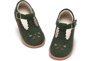 ESTINE Toddler Little Girls School Uniform Oxfords-Flower Dress Party Shoes