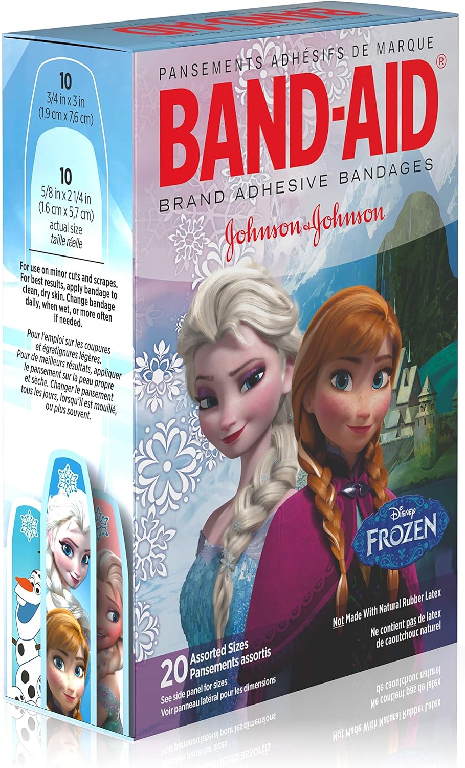 Band-Aid Adhesive Bandages, Disneys Frozen, Assorted Sizes, 20 Count - Packaging may vary: Health & Personal Care