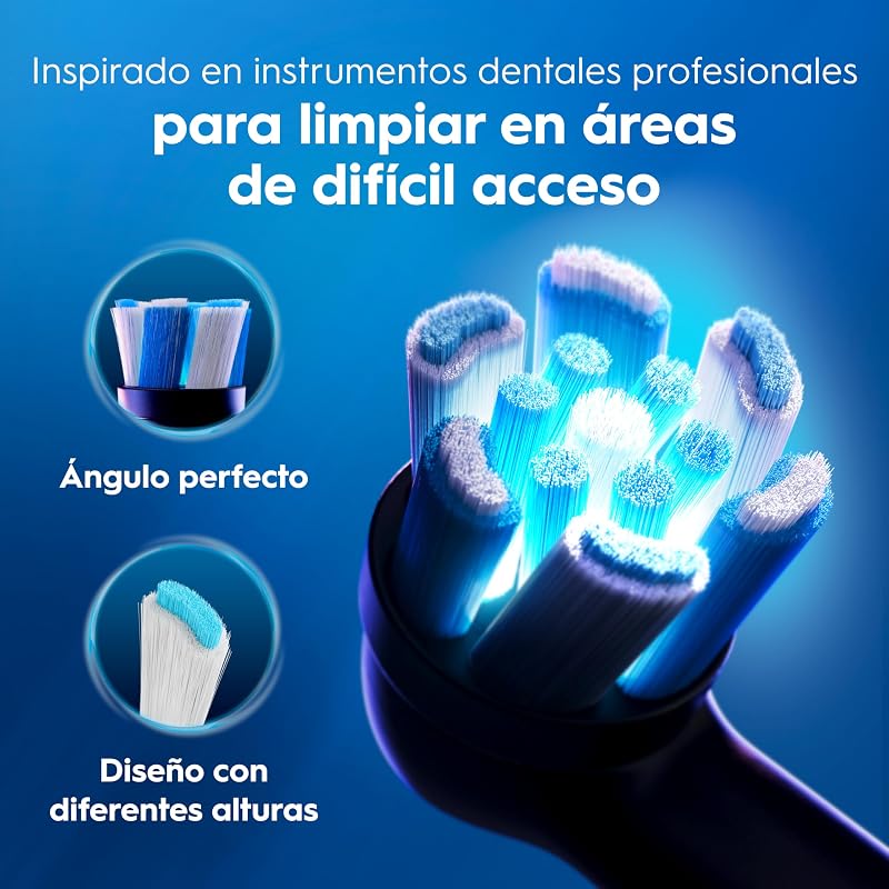 Oral-B iO 2 escova de dentes elétrica Night Black, 1 cabeça, 1 estojo de viagem, 1 suporte de recarga, 3 modos de escovagem, sensor de pressão e temporizador, desenhado por Braun