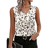 Zeagoo Women's Silk Satin Tank Tops V Neck Casual Camisoles Sleeveless Business Work Blouses Dressy Summer Shirts