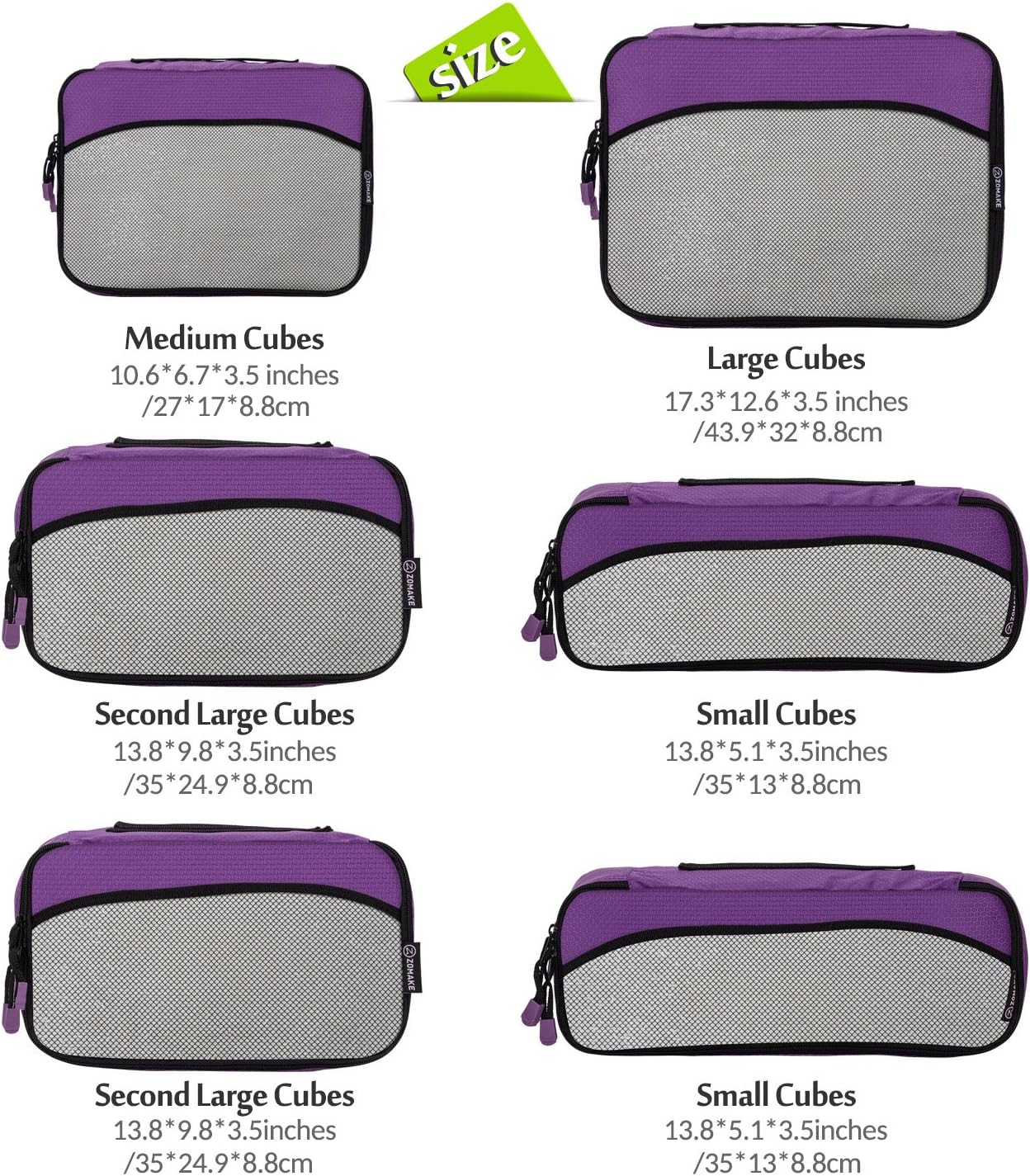 zomake packing cubes