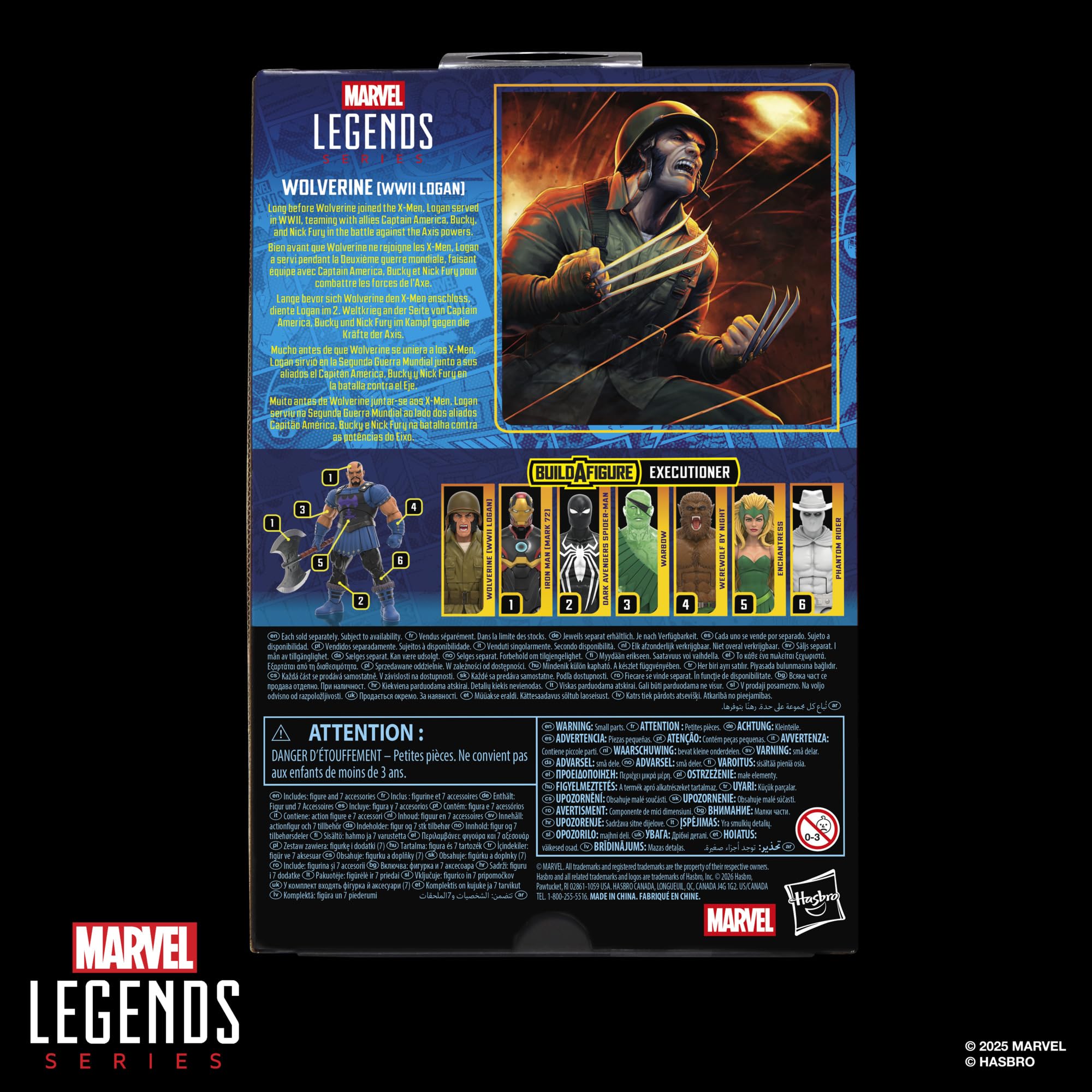 Marvel Legends Series Wolverine (WWII Logan), X-Men Comics Collectible 6-Inch Scale Action