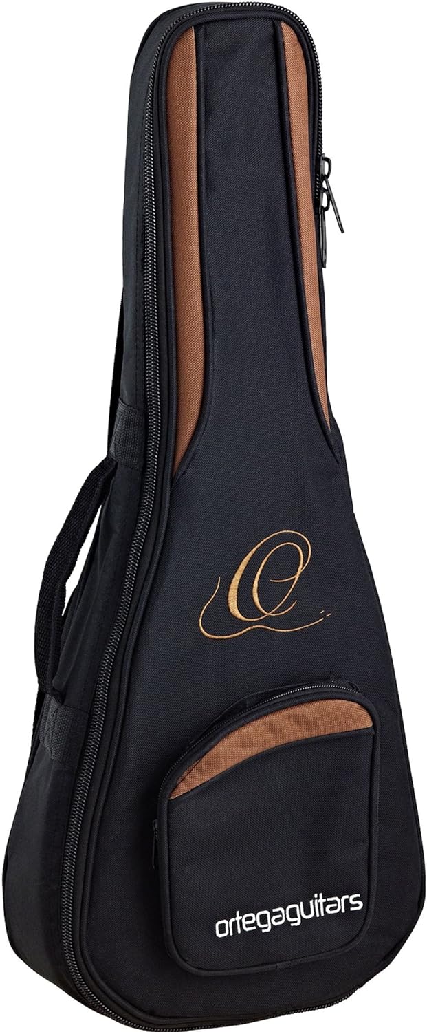 Ortega Guitars Pro Series Bag - Tenor Ukulele Bag - Height 68 cm - Wide Neck Brace - Shoulder Straps - Nylon, Black (OUGB-TE)