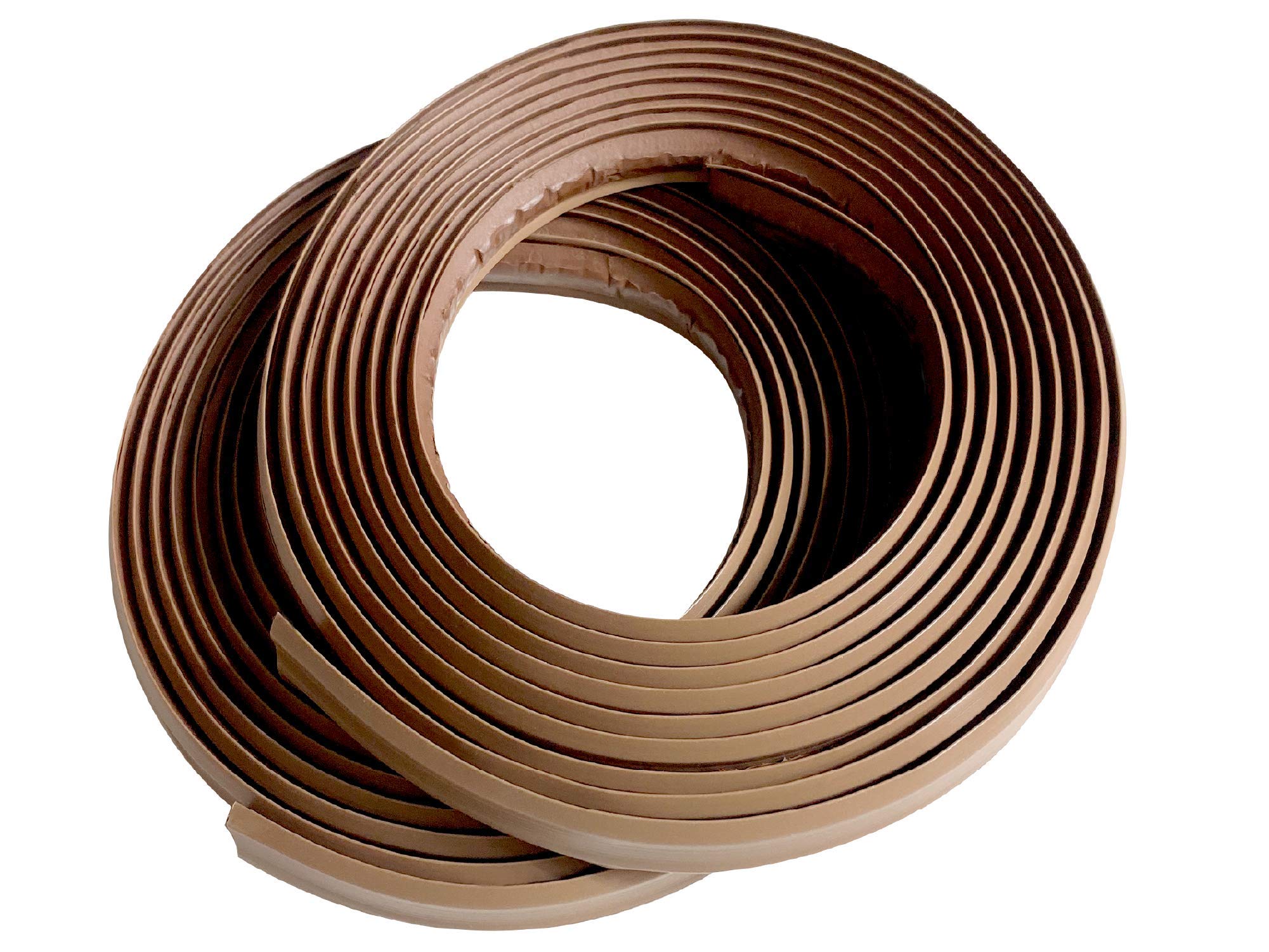 InstaTrim - Universal, Flexible, Adhesive Trim Solution - Cover Gaps Between Walls, Floors, Ceilings, and More (Brown)