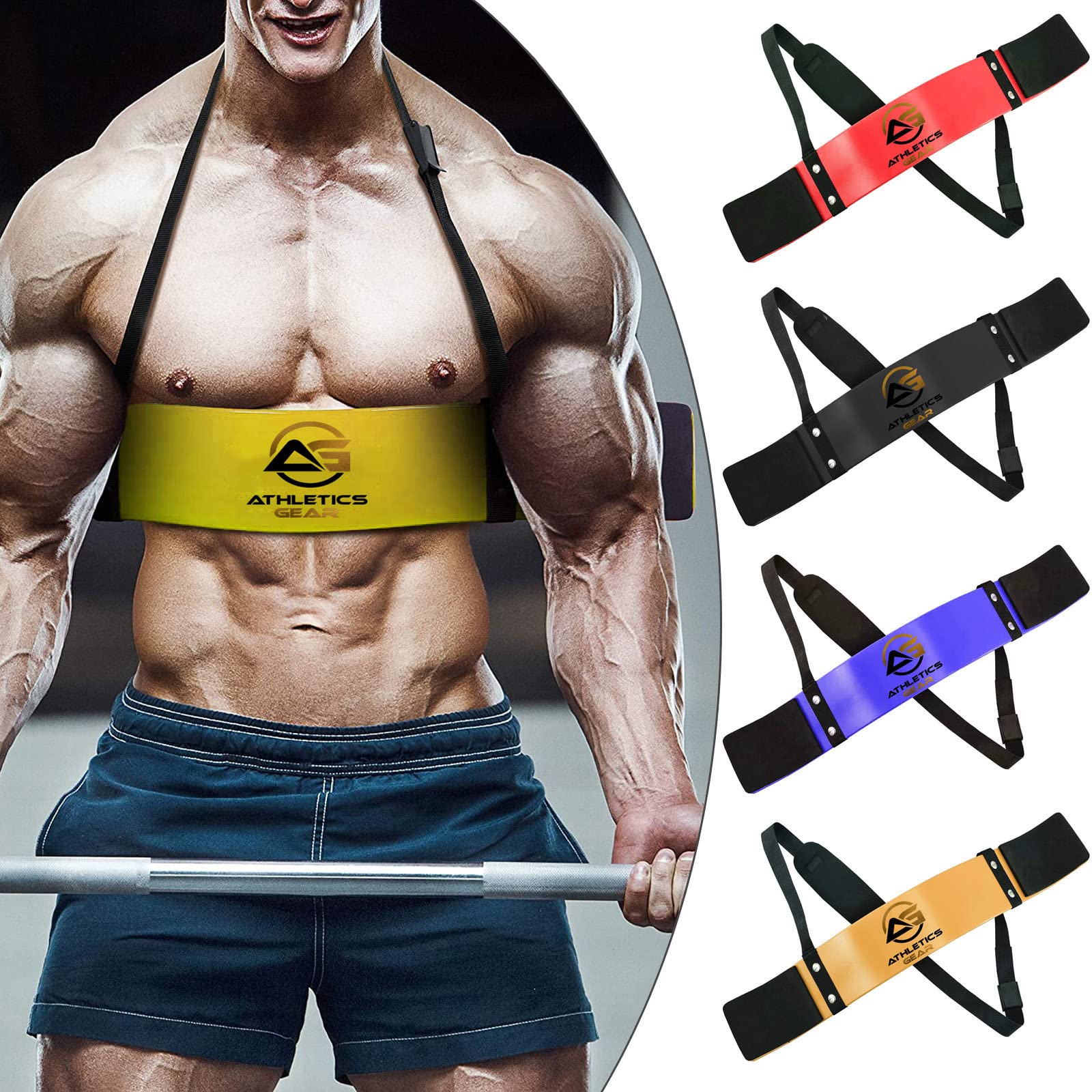 Arm Blaster Bicep Isolator | Aluminum Body with Neoprene Foam Padding, Double Riveted and Adjustable Strap, Well Balanced Support (Yellow)