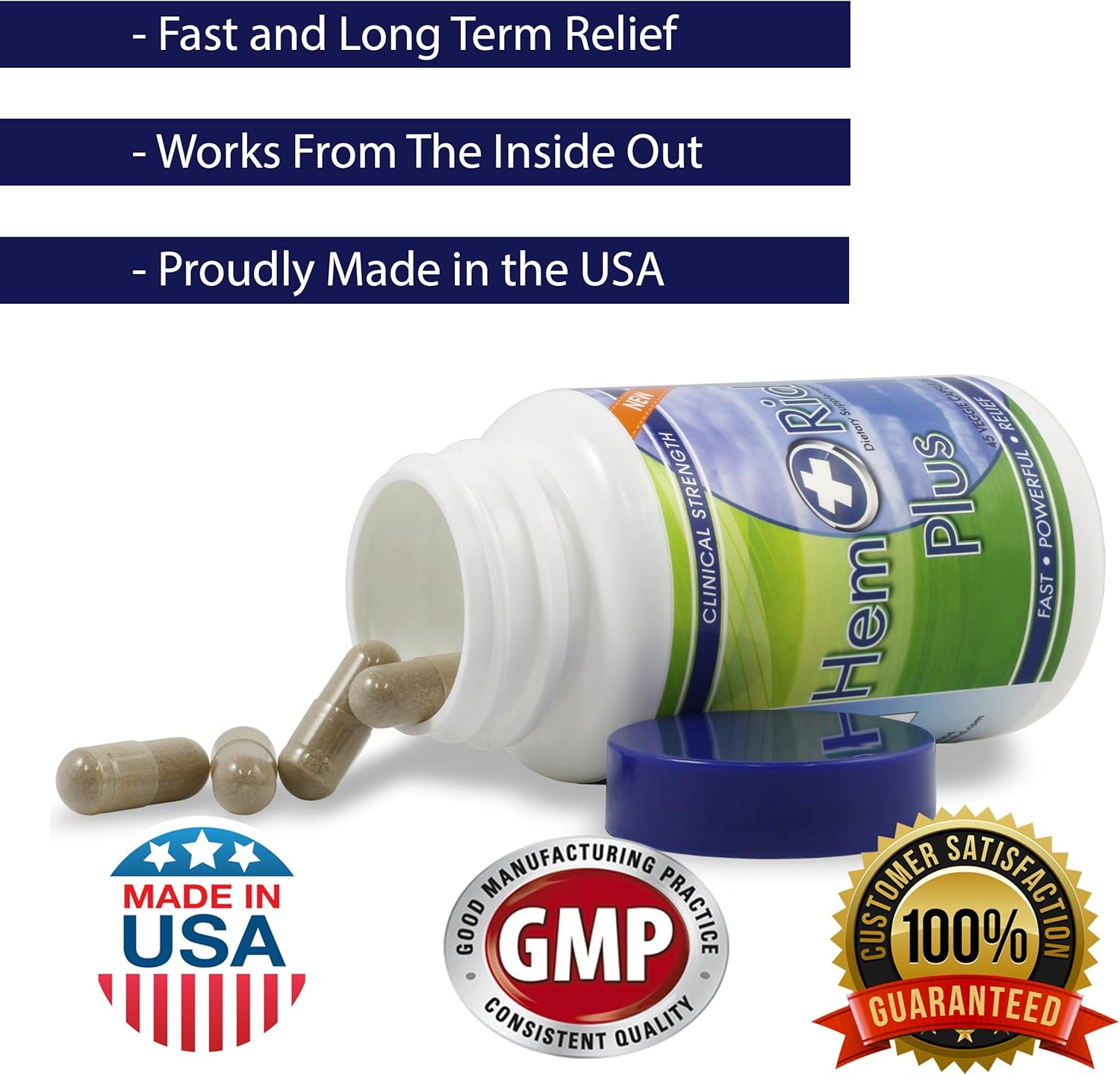 HemRid Plus - Get Faster Hemorrhoid Relief. Works Great with The Following Types of Hemorrhoid Treatment: Hemorrhoid Cream, Hemorrhoid Wipes, Hemorrhoid Ointment, Hemorrhoid Suppositories and Cushion: Health & Personal Care